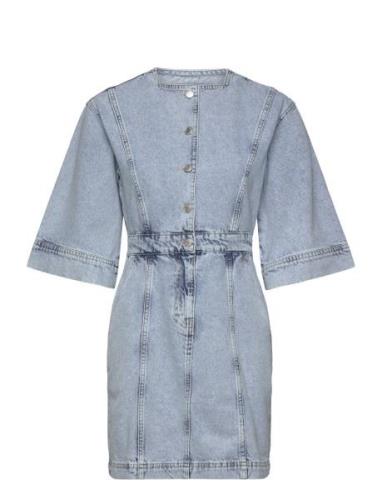 Cara Short Denim Dress Blue NORR