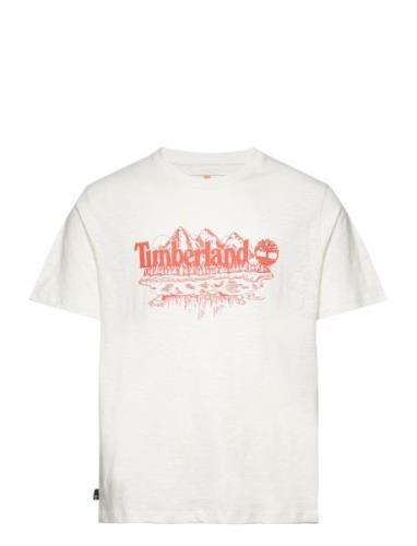 Short Sleeve Graphic Slub Tee Vintage White White Timberland