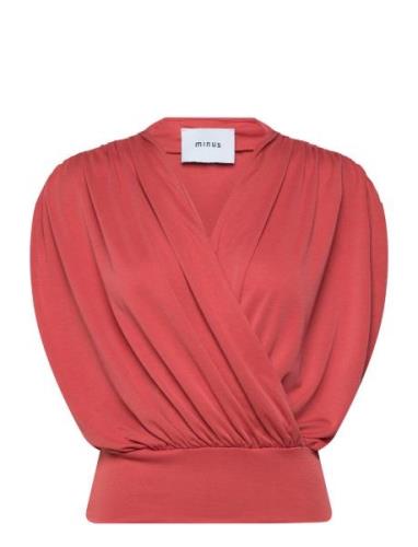 Mselvie Modal Wrap Top Red Minus