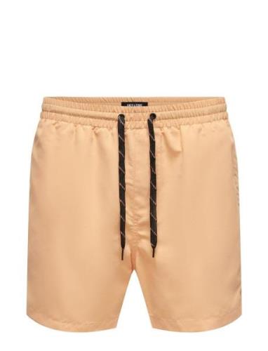 Onsted Life Short Swim Noos Orange ONLY & SONS