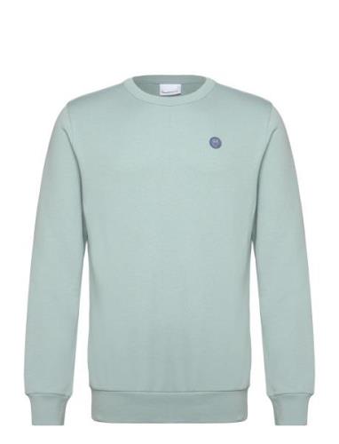 Erik Basic Badge Sweat - Gots/Vegan Blue Knowledge Cotton Apparel