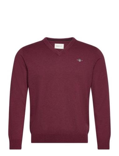 Classic Cotton V-Neck Burgundy GANT