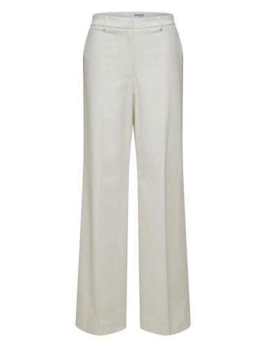 Slfeliana Hw Wide Pant N White Selected Femme