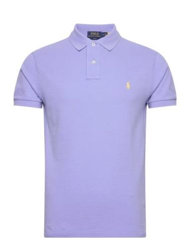 Slim Fit Mesh Polo Shirt Purple Polo Ralph Lauren