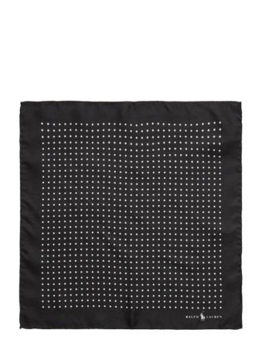 Polka-Dot Silk Pocket Square Black Polo Ralph Lauren