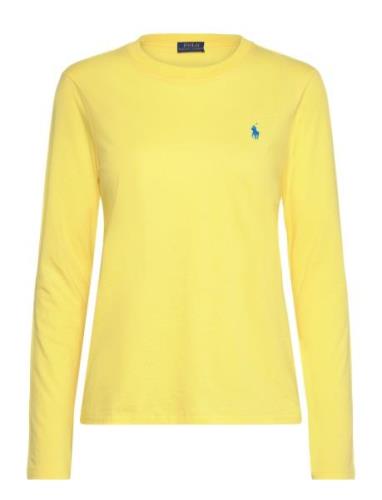 Long-Sleeve Jersey Crewneck Tee Yellow Polo Ralph Lauren