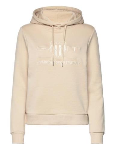 Tonal Archive Shield Hoodie Beige GANT