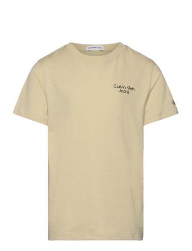 Ckj Stack Logo T-Shirt Yellow Calvin Klein