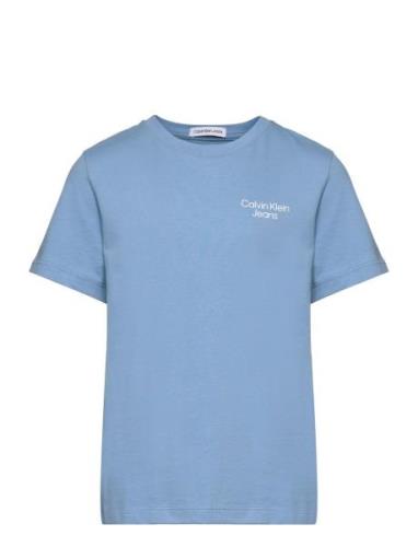 Ckj Stack Logo T-Shirt Blue Calvin Klein