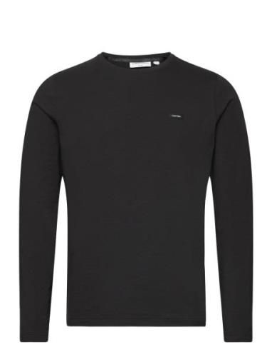 Stretch Slim Fit Ls T-Shirt Black Calvin Klein