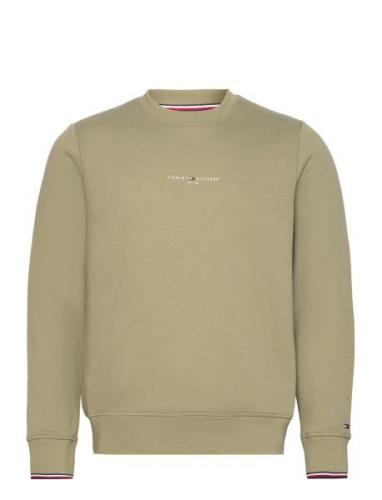 Tommy Logo Tipped Crewneck Green Tommy Hilfiger