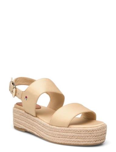 Mid Wedge Sandal Beige Tommy Hilfiger