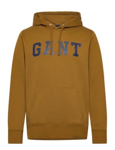 Gant Logo Sweat Hoodie Brown GANT