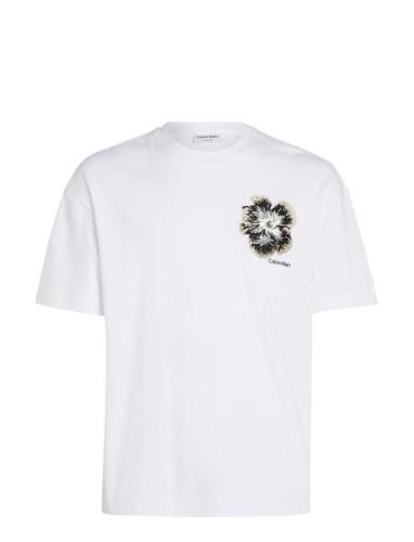 Embroidered Night Flower T-Shirt White Calvin Klein