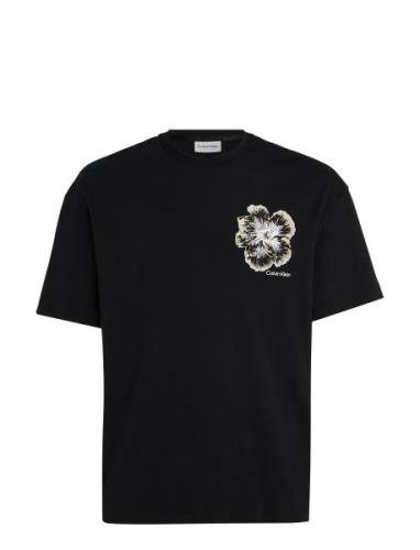 Embroidered Night Flower T-Shirt Black Calvin Klein