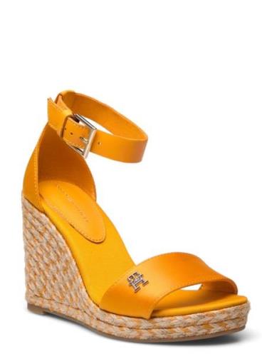 Colorful High Wedge Satin Sandal Orange Tommy Hilfiger