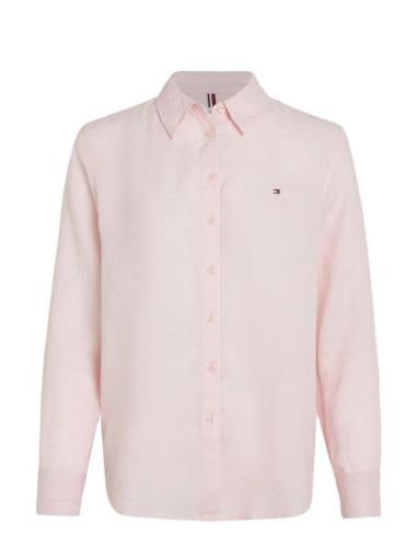 Linen Relaxed Shirt Ls Pink Tommy Hilfiger