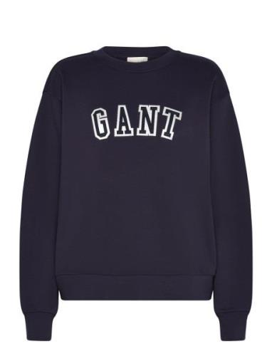 Logo C-Neck Sweat Navy GANT