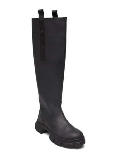 Recycled Rubber Country Boot Black Ganni