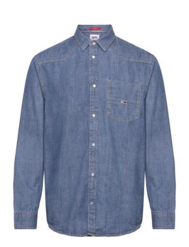 Tjm Rlx Western Denim Shirt Blue Tommy Jeans