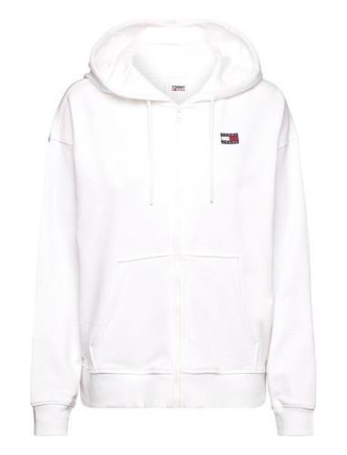 Tjw Rlx Xs Badge Zip Trhu White Tommy Jeans