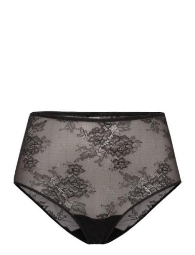 Lace Highwaist Briefs 001 Black Understatement Underwear
