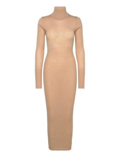 Sheer Knit Maxi Dress Beige REMAIN Birger Christensen