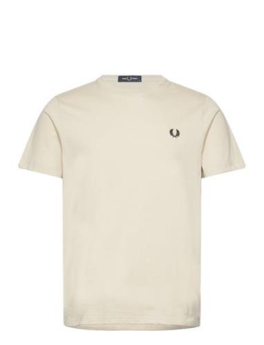 Crew Neck T-Shirt Cream Fred Perry