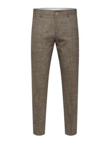 Slhslim-Oasis Linen Trs Noos Brown Selected Homme