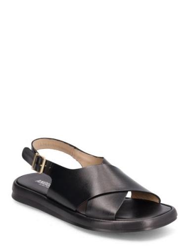 Sandals - Flat Black ANGULUS