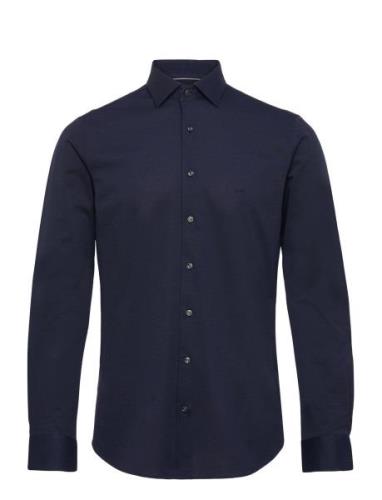 Solid Pique Slim Shirt Navy Michael Kors