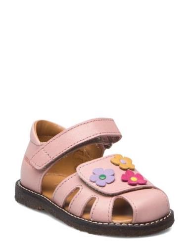 Sandals - Flat - Closed Toe - Pink ANGULUS