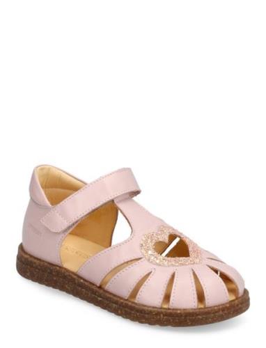 Sandals - Flat - Closed Toe - Pink ANGULUS