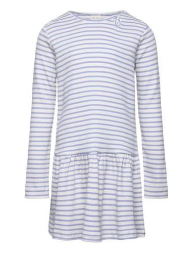 Dress L/S Modal Striped Blue Petit Piao