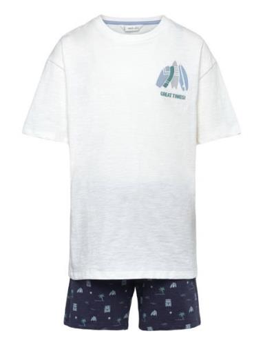 Printed Short Pyjamas Blue Mango