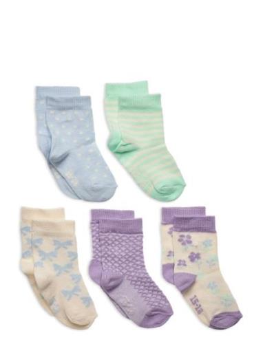 Socks W. Pattern Patterned Minymo