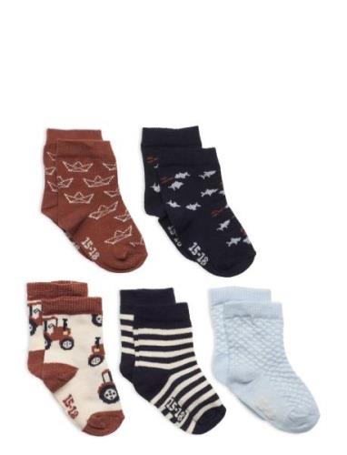 Socks W. Pattern Patterned Minymo