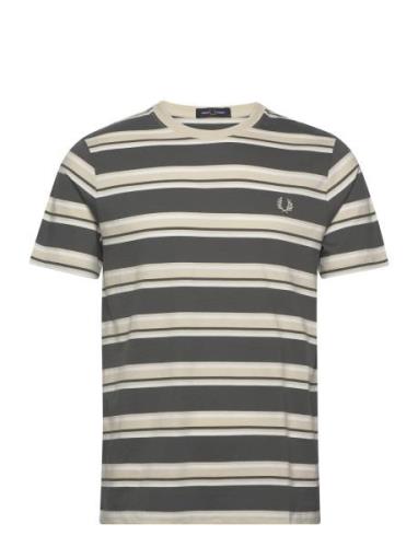 Stripe T-Shirt Khaki Fred Perry