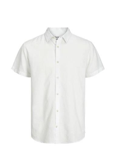 Jjesummer Linen Blend Shirt Ss Sn White Jack & J S