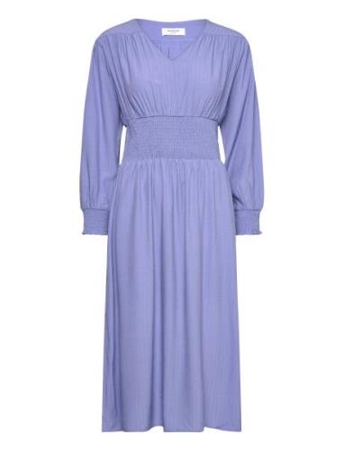 Dress W/ Smock Blue Rosemunde