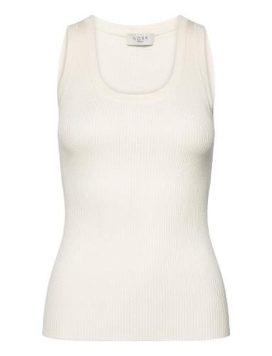 Sherry U-Neck Knit Tank White NORR