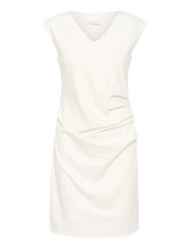 Kaindia V-Neck Dress White Kaffe