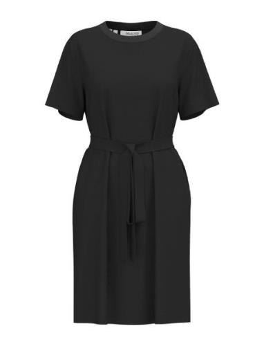 Slfessential Ss Short Tee Dress Black Selected Femme