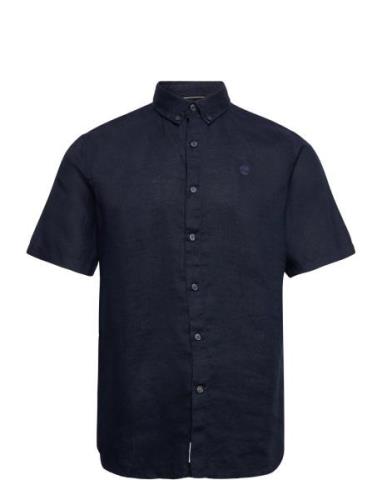 Linen Short Sleeve Shirt Navy Timberland