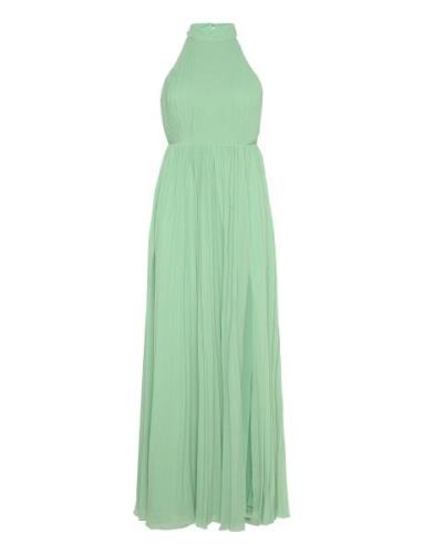 Fionne Pleated Gown Green Bubbleroom