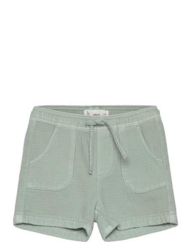 Cotton Shorts With Elastic Waist Green Mango