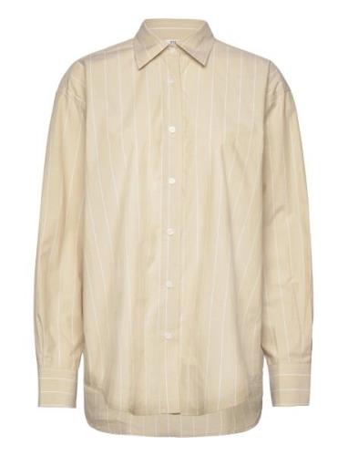 Stripe Poplin Shirt Beige Filippa K