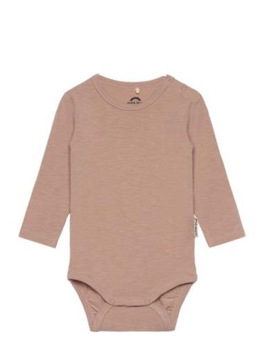 Wool/Bamboo Ls Body Beige Mikk-line