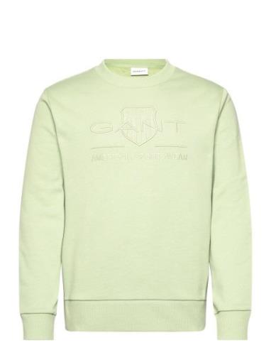 Reg Tonal Shield Cneck Sweat Green GANT