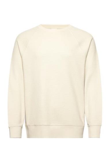 Waffle Texture C-Neck Beige GANT